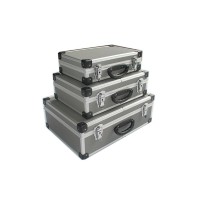 Qualities product water proof grey aluminum carrying barber tool case